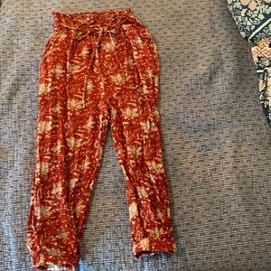 Harem paper bag waist joggers